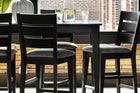 Gourmet Black Upholstered Counter Stool